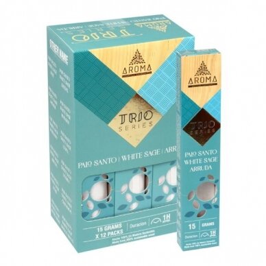 Aroma Palo Santo White Sage Arruda smilkalai x 12